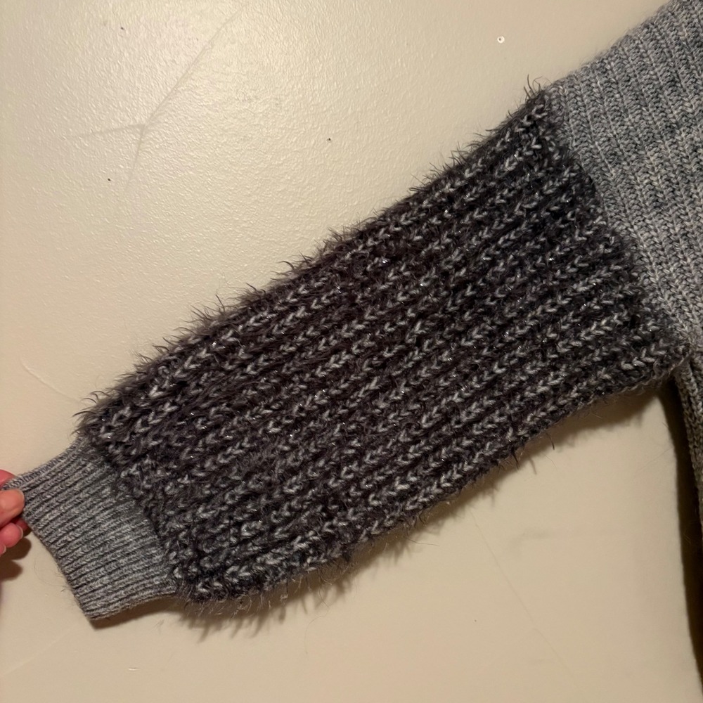 Berretti Women's Size S Gray Oversized Ribbed Knit Sweater Alpaca Wool‎ Blend M - Picture 12 of 13